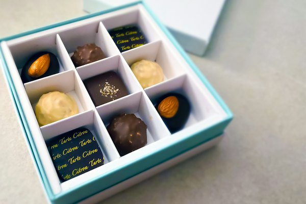 A box of assorted luxury chocolates