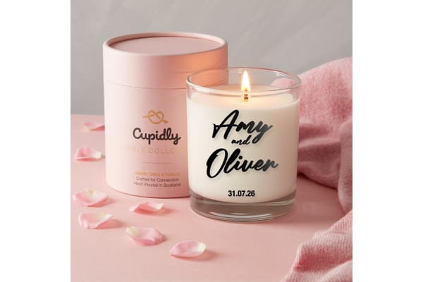 Personalised Scented Candle Love Gift from Cupidly