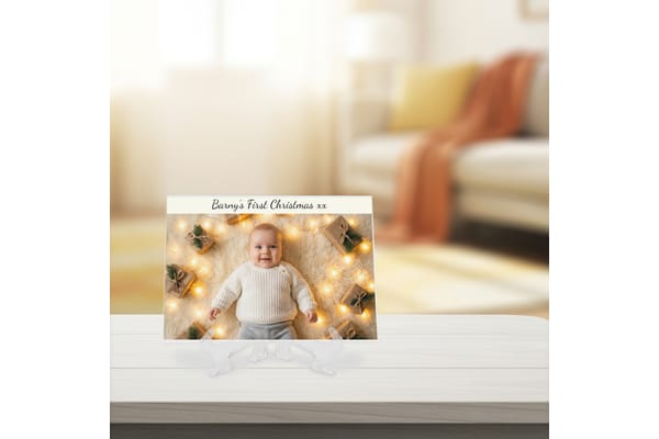 Personalised Photo And Text Acrylic Print with Stand, A6 Landscape from You Personalise