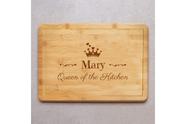 Queen of the Kitchen Personalised Engraved Chopping Board from You Personalise
