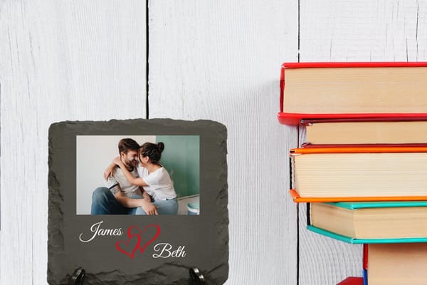 Couples photo slate from You Personalise