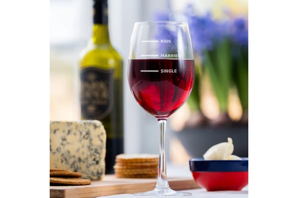 Fully Personalised Measures Engraved Wine Glass from You Personalise