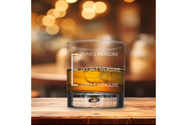 Big Measures Personalised Engraved Bubble Whiskey Glass from You Personalise