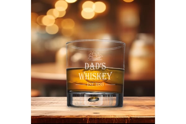 Boat Design ANY Drink Personalised Name Engraved Bubble Whiskey Glass from You Personalise