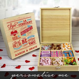 Be My Valentine Wooden Sweet Box - 'Personalise Me'