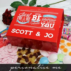 Be My Valentine Deluxe Sweet Box - Personalised Me