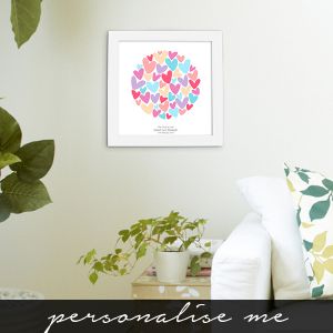 The Circle of Love in white frame living room lifestyle